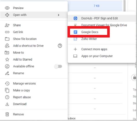 how to upload a microsoft word file into google docs