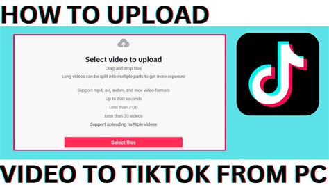 how to upload a video on tiktok from pc