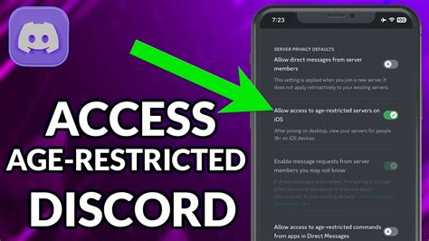 how to use 18+ discord on ios