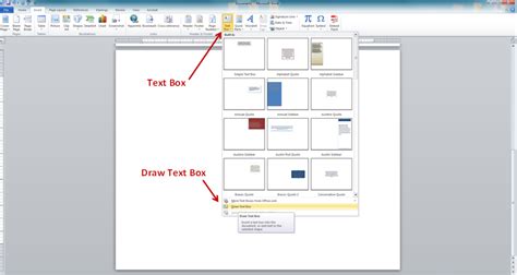 how to use a text box in word