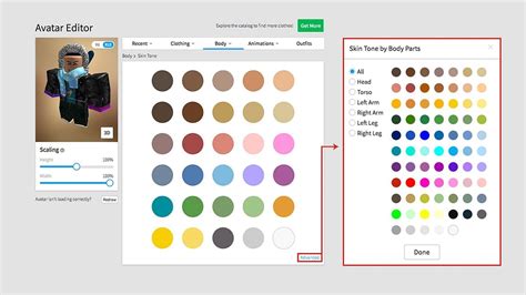 how to use advanced avatar editor roblox mobile