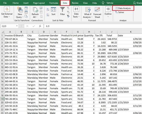 how to use analyze data in excel