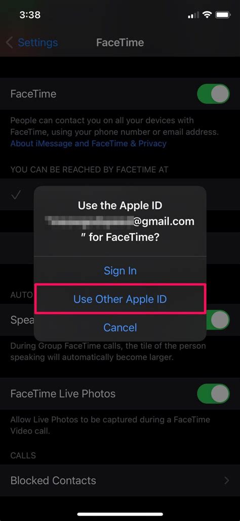 how to use apple id for facetime