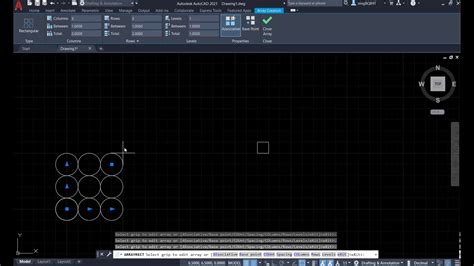 how to use array tool in autocad