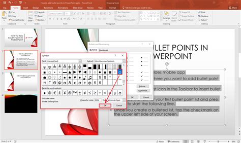 how to use bullet points in powerpoint