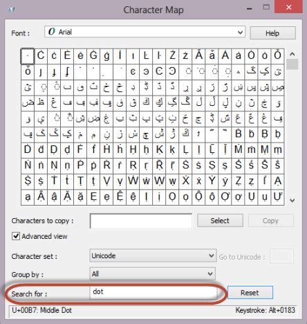 how to use character map in word