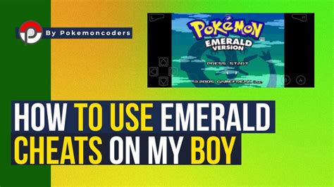 how to use cheats on pokemon emerald emulator