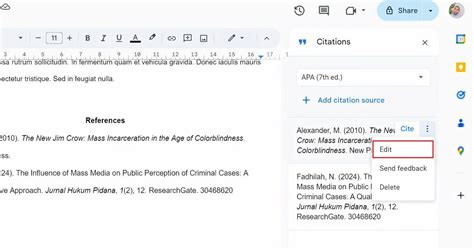 how to use citations in google docs mobile