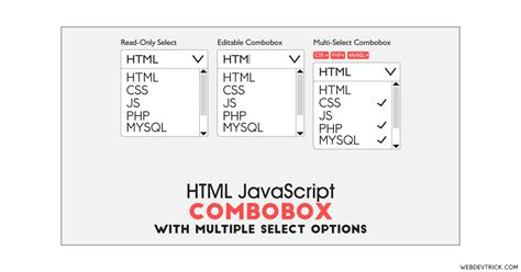 how to use combobox in html