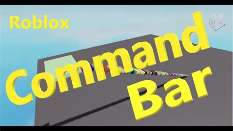 how to use command bar in roblox studio