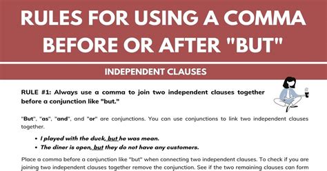 how to use commas with but