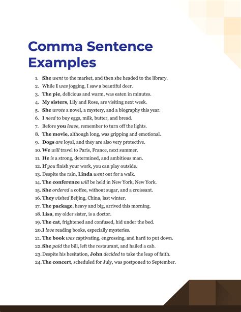 how to use commas with examples