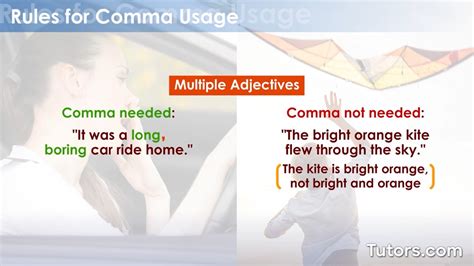 how to use commas with multiple adjectives