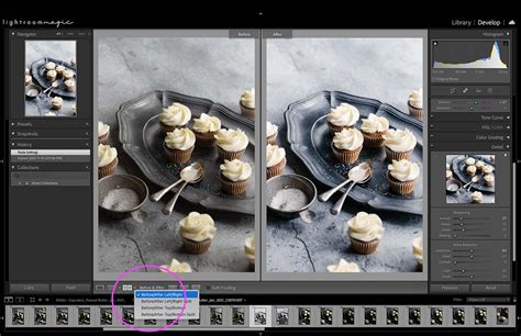 how to use compare in lightroom