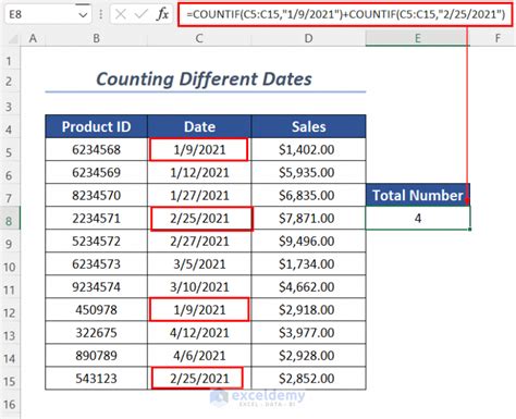 how to use countif function in excel for dates