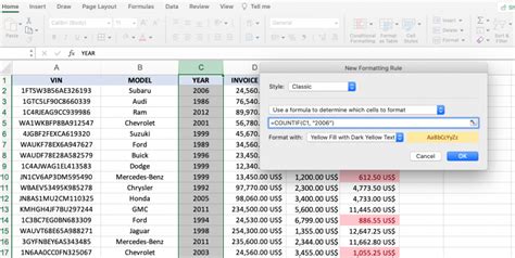 how to use countif with conditional formatting