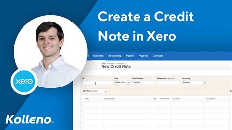 how to use credit note in xero