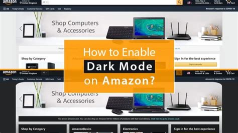 how to use dark mode on amazon
