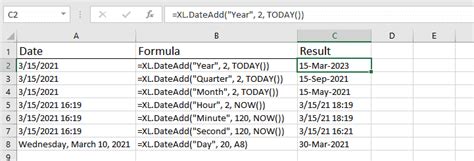 how to use dateadd in excel