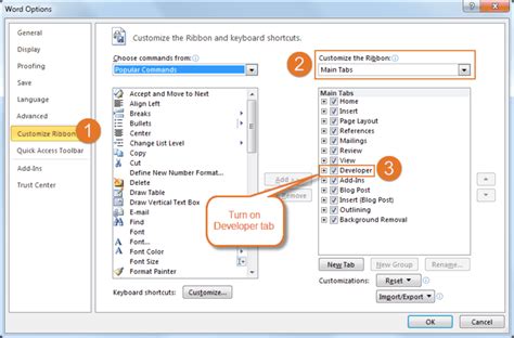 how to use developer in word