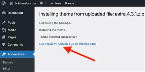 how to use downloaded theme in wordpress
