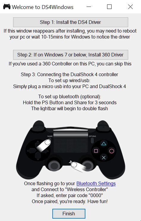how to use ds4windows with bluetooth