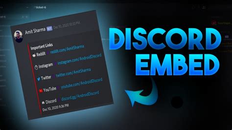 how to use embed code in discord