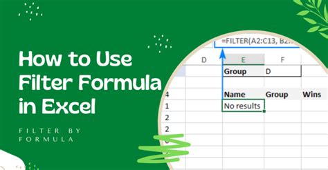 how to use excel filter formula