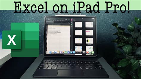 how to use excel on ipad pro