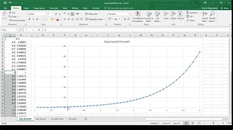 how to use exponential function in excel