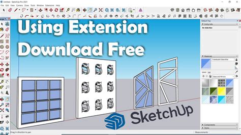 how to use extensions in sketchup