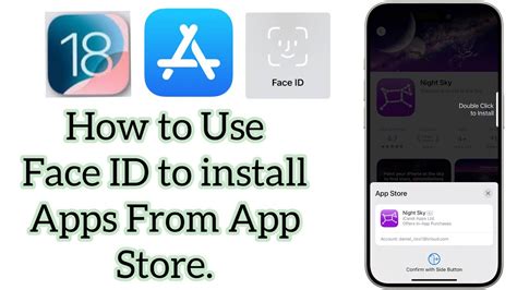 how to use face id for app store ios 18