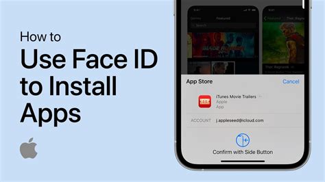 how to use face id to download apps