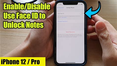 how to use face id to open locked notes
