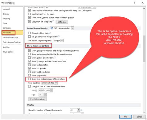 how to use field codes in word