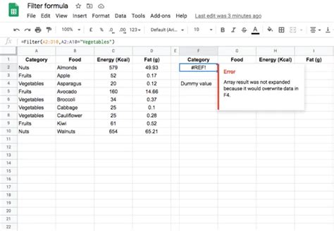 how to use filter formula on google sheets
