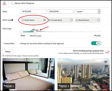 how to use filters on airbnb app