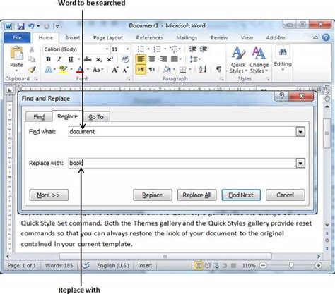 how to use find and replace to change font