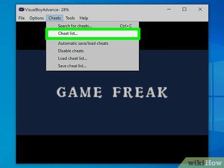 how to use gameshark codes on visual boy advance