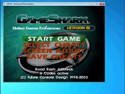 how to use gameshark codes psx emulator