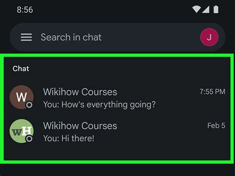 how to use google chat app on android