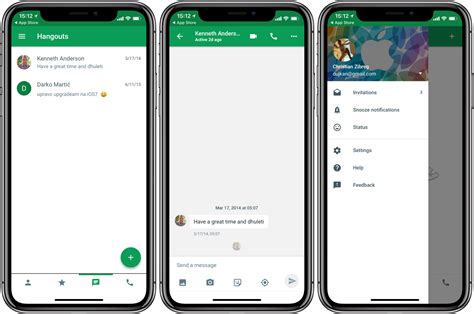 how to use google hangouts on iphone
