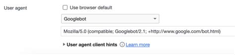 how to use googlebot user agent