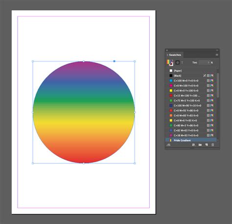 how to use gradient color in indesign