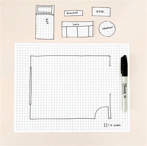 how to use graph paper to design a room