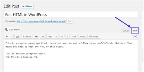 how to use html code in wordpress