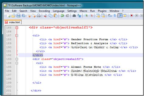 how to use html tags in notepad