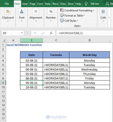 how to use if and workday function in excel