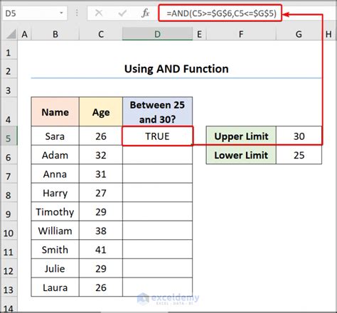 how to use if function in excel between two numbers