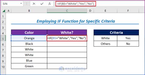 how to use if function in excel yes or no